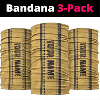 Custom Retro Bowling Neck Gaiter with Diamond Stripe Pattern North Bowl Logo - Wonder Print Shop