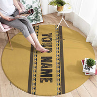 Custom Retro Bowling Round Carpet with Diamond Stripe Pattern North Bowl Logo - Wonder Print Shop