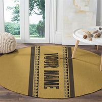 Custom Retro Bowling Round Carpet with Diamond Stripe Pattern North Bowl Logo - Wonder Print Shop