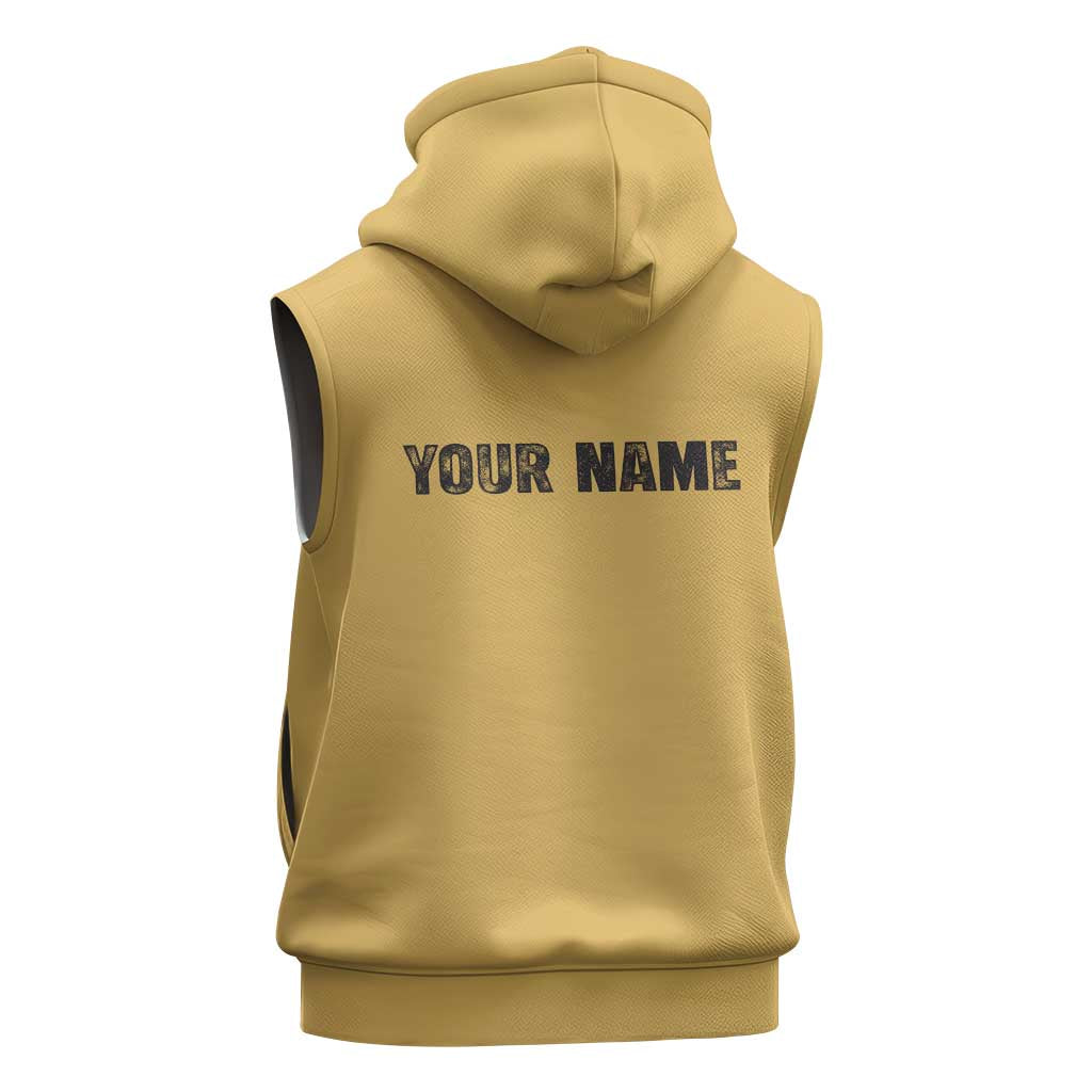 Custom Retro Bowling Sleeveless Hoodie with Diamond Stripe Pattern North Bowl Logo - Wonder Print Shop