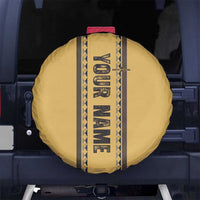 Custom Retro Bowling Spare Tire Cover with Diamond Stripe Pattern North Bowl Logo - Wonder Print Shop