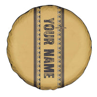 Custom Retro Bowling Spare Tire Cover with Diamond Stripe Pattern North Bowl Logo - Wonder Print Shop