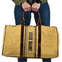 Custom Retro Bowling Travel Bag with Diamond Stripe Pattern North Bowl Logo - Wonder Print Shop