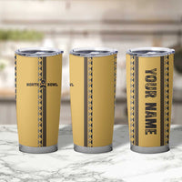 Custom Retro Bowling Tumbler Cup with Diamond Stripe Pattern North Bowl Logo - Wonder Print Shop