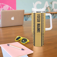 Custom Retro Bowling Tumbler With Handle with Diamond Stripe Pattern North Bowl Logo - Wonder Print Shop