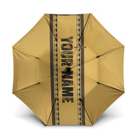 Custom Retro Bowling Umbrella with Diamond Stripe Pattern North Bowl Logo - Wonder Print Shop
