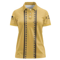 Custom Retro Bowling Women Polo Shirt with Diamond Stripe Pattern North Bowl Logo - Wonder Print Shop
