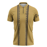 Custom Retro Bowling Zipper Polo Shirt with Diamond Stripe Pattern North Bowl Logo - Wonder Print Shop