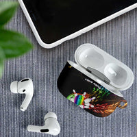 Custom Bowling Quarter Rainbow fFame Bowling Ball AirPods Case with Colorful Flaming Strike Design Rainbow Ball - Wonder Print Shop