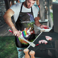 Custom Bowling Quarter Rainbow fFame Bowling Ball Apron with Colorful Flaming Strike Design Rainbow Ball - Wonder Print Shop