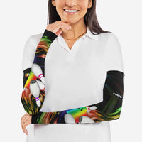 Custom Bowling Quarter Rainbow fFame Bowling Ball Arm Sleeves with Colorful Flaming Strike Design Rainbow Ball - Wonder Print Shop