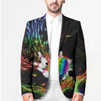 Custom Bowling Quarter Rainbow fFame Bowling Ball Blazer with Colorful Flaming Strike Design Rainbow Ball - Wonder Print Shop