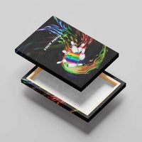 Custom Bowling Quarter Rainbow fFame Bowling Ball Canvas Wall Art with Colorful Flaming Strike Design Rainbow Ball - Wonder Print Shop