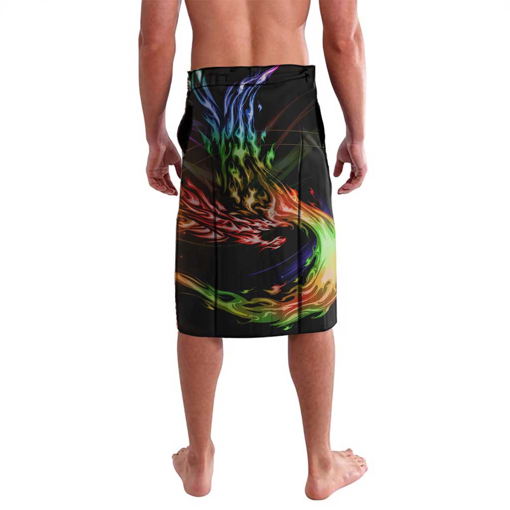 Custom Bowling Quarter Rainbow fFame Bowling Ball Lavalava with Colorful Flaming Strike Design Rainbow Ball - Wonder Print Shop