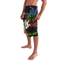 Custom Bowling Quarter Rainbow fFame Bowling Ball Lavalava with Colorful Flaming Strike Design Rainbow Ball - Wonder Print Shop