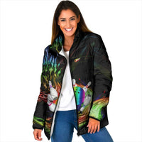 Custom Bowling Quarter Rainbow fFame Bowling Ball Padded Jacket with Colorful Flaming Strike Design Rainbow Ball - Wonder Print Shop