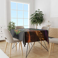 Custom Bowling Quarter Rainbow fFame Bowling Ball Tablecloth with Colorful Flaming Strike Design Rainbow Ball - Wonder Print Shop