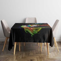 Custom Bowling Quarter Rainbow fFame Bowling Ball Tablecloth with Colorful Flaming Strike Design Rainbow Ball - Wonder Print Shop