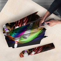 Custom Bowling Quarter Rainbow fFame Bowling Ball Umbrella with Colorful Flaming Strike Design Rainbow Ball - Wonder Print Shop