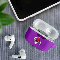 Personalized Purple Black Retro Bowling AirPods Case with Cartoon Strike - Wonder Print Shop