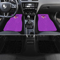 Personalized Purple Black Retro Bowling Car Mats with Cartoon Strike - Wonder Print Shop