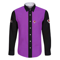 Personalized Purple Black Retro Bowling Family Matching Puletasi and Hawaiian Shirt with Cartoon Strike - Wonder Print Shop