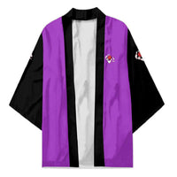 Personalized Purple Black Retro Bowling Kimono with Cartoon Strike - Wonder Print Shop