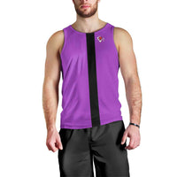Personalized Purple Black Retro Bowling Men Tank Top with Cartoon Strike - Wonder Print Shop