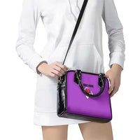 Personalized Purple Black Retro Bowling Shoulder Handbag with Cartoon Strike - Wonder Print Shop