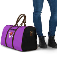 Personalized Purple Black Retro Bowling Travel Bag with Cartoon Strike - Wonder Print Shop