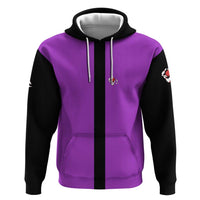 Personalized Purple Black Retro Bowling Zip Hoodie with Cartoon Strike - Wonder Print Shop