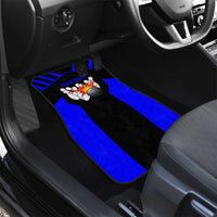 Custom Blue and Black Bowling Car Mats with Exploding Strike Design Pin Graphics - Wonder Print Shop