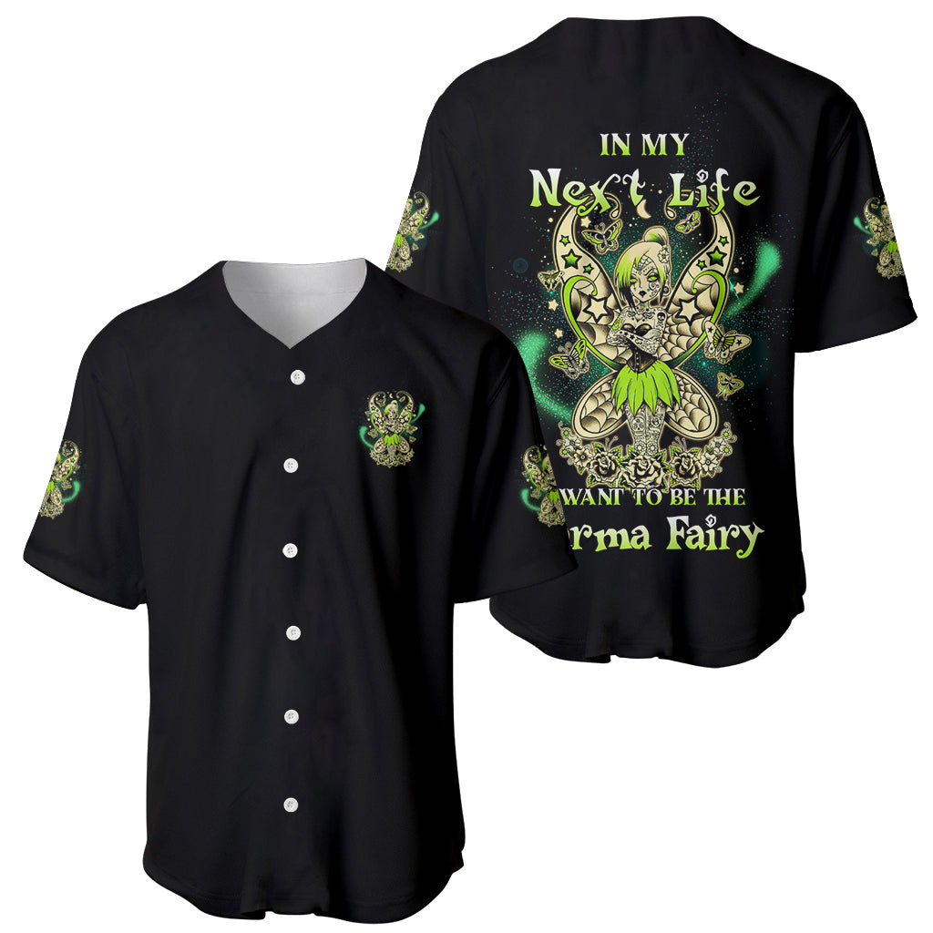 Karma Fairy Skull Baseball Jersey - Wonder Print Shop