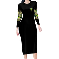 Karma Fairy Skull Family Matching Long Sleeve Bodycon Dress and Hawaiian Shirt - Wonder Print Shop
