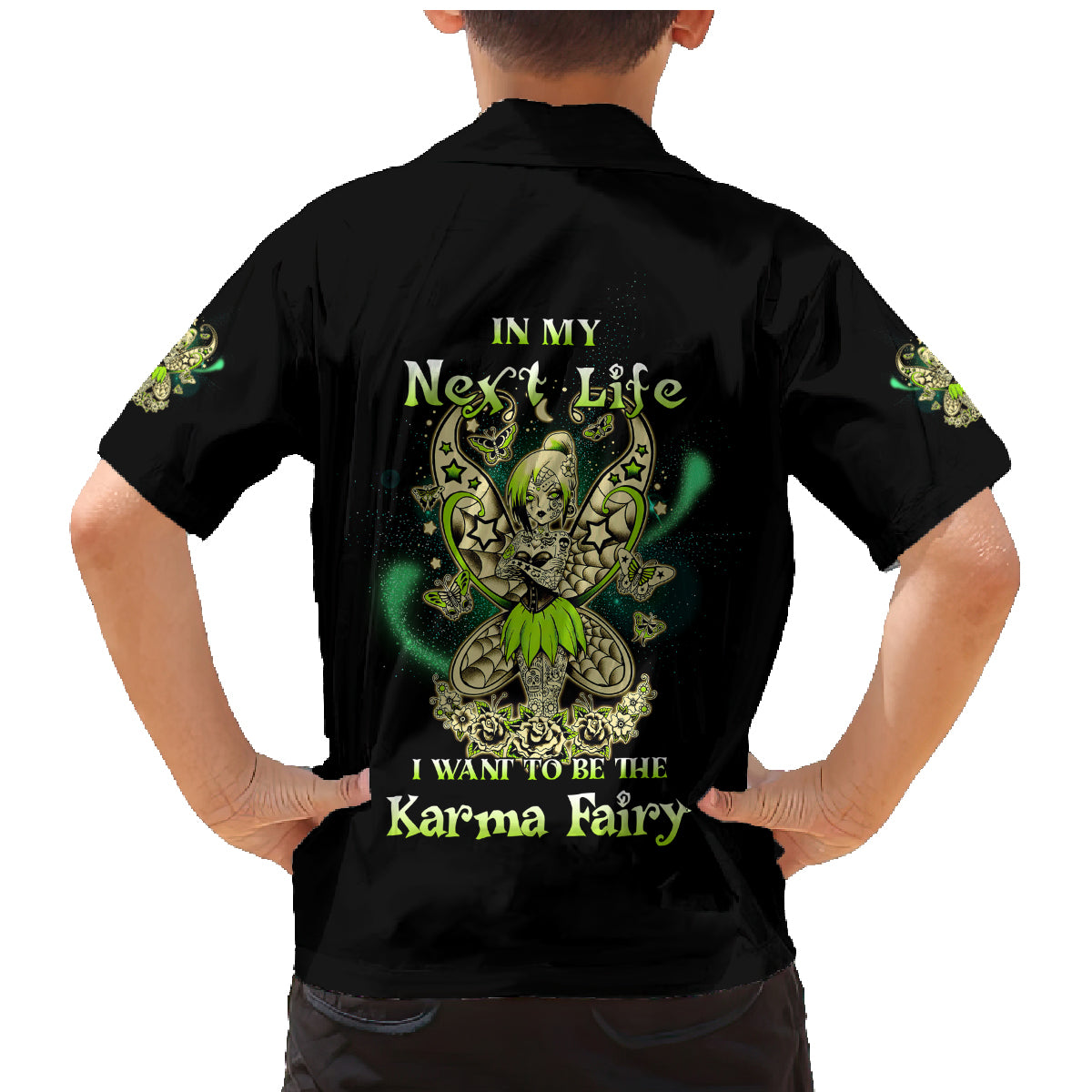 Karma Fairy Skull Family Matching Mermaid Dress and Hawaiian Shirt - Wonder Print Shop