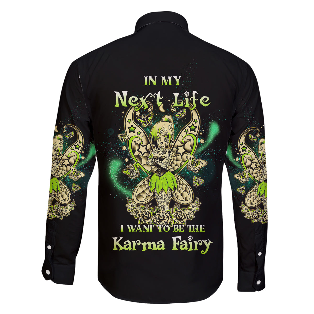 Karma Fairy Skull Family Matching Mermaid Dress and Hawaiian Shirt - Wonder Print Shop