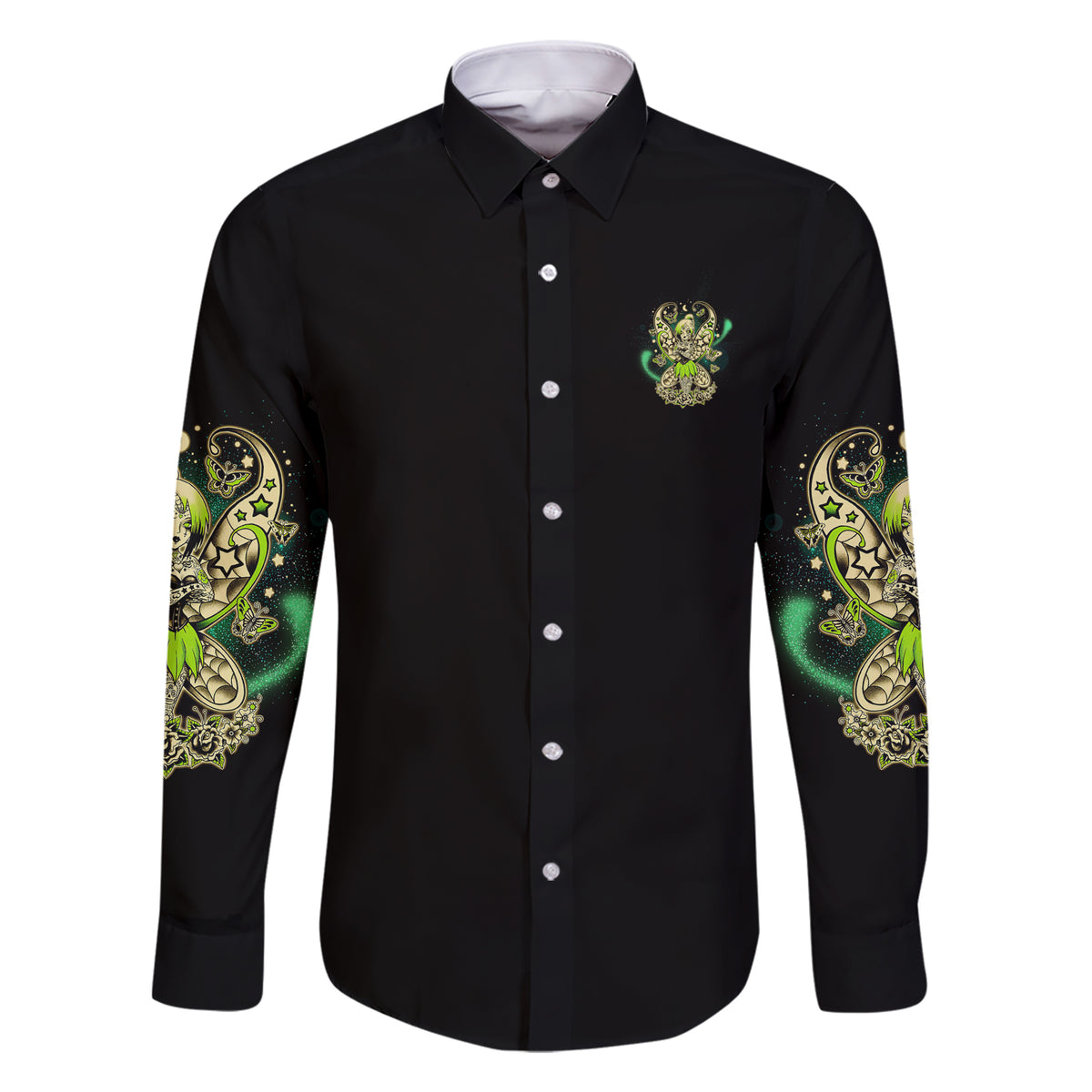 Karma Fairy Skull Family Matching Short Sleeve Bodycon Dress and Hawaiian Shirt - Wonder Print Shop