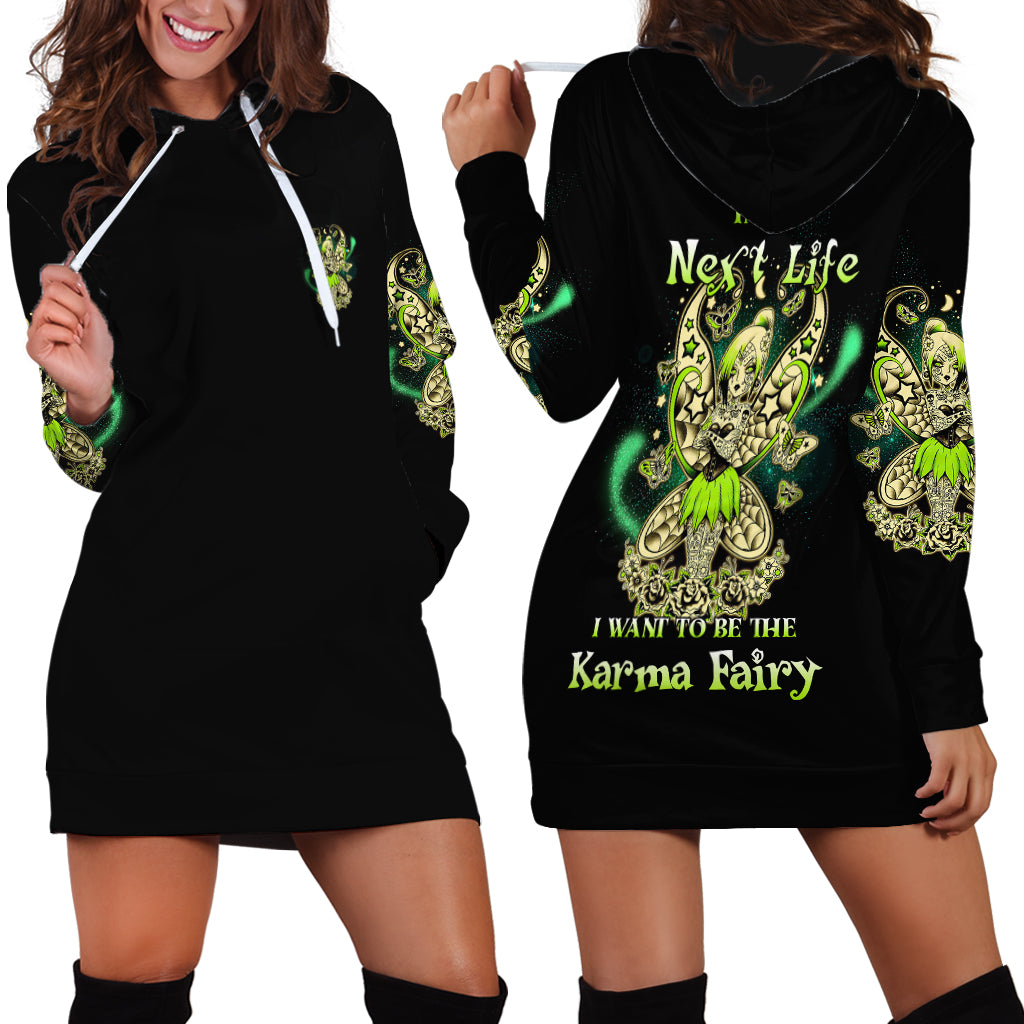 Karma Fairy Skull Hoodie Dress - Wonder Print Shop