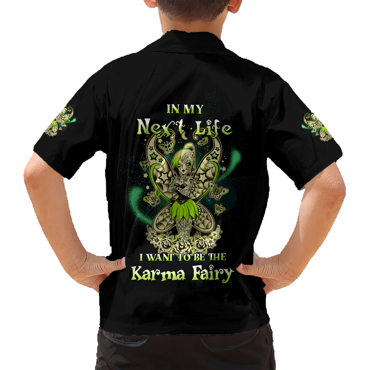 Karma Fairy Skull Kid Hawaiian Shirt - Wonder Print Shop