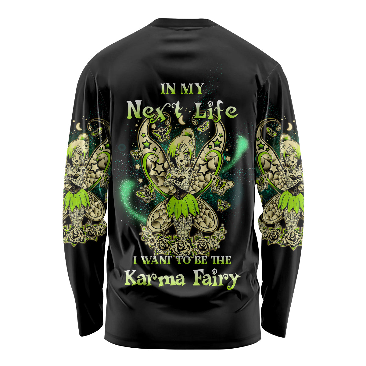 Karma Fairy Skull Long Sleeve Shirt - Wonder Print Shop