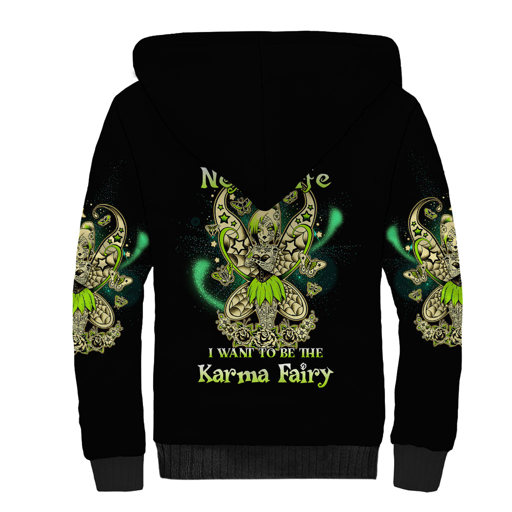 Karma Fairy Skull Sherpa Hoodie - Wonder Print Shop