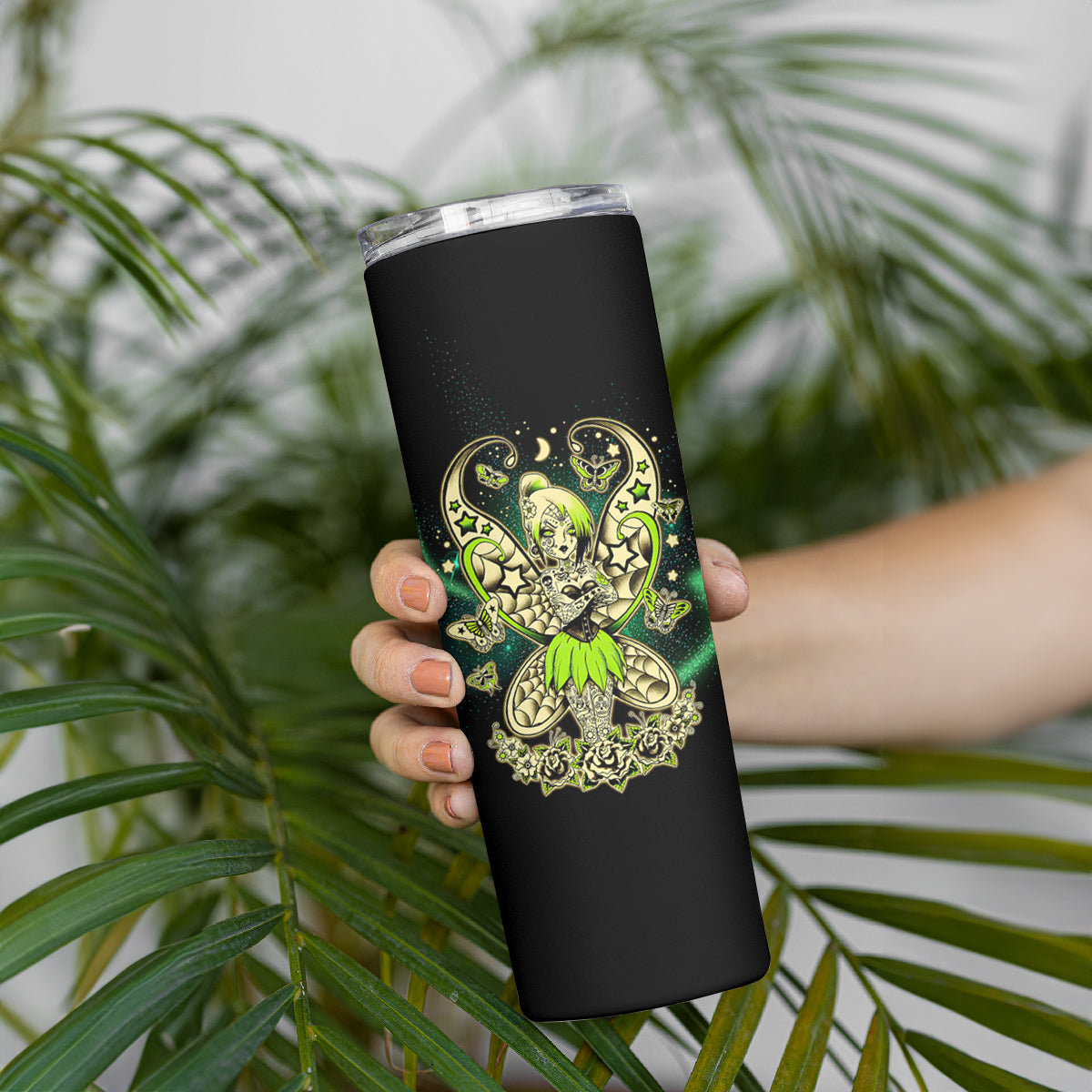 Karma Fairy Skull Skinny Tumbler - Wonder Print Shop