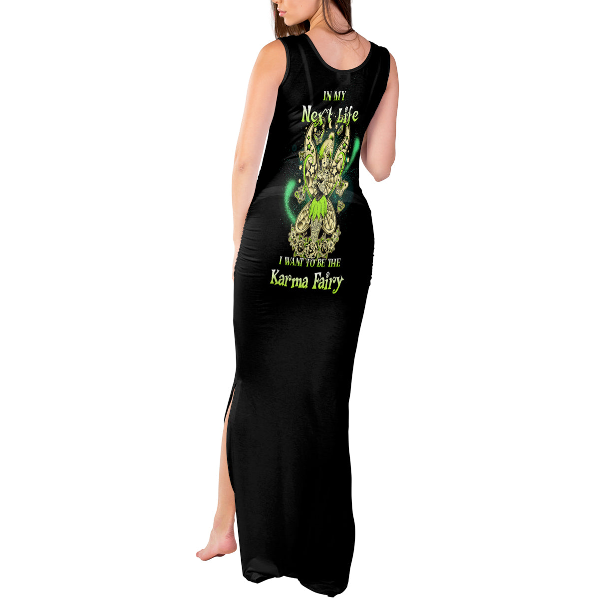 Karma Fairy Skull Tank Maxi Dress - Wonder Print Shop