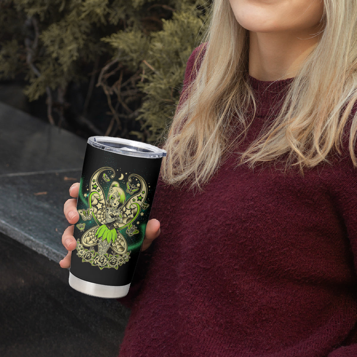 Karma Fairy Skull Tumbler Cup - Wonder Print Shop