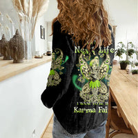 Karma Fairy Skull Women Casual Shirt - Wonder Print Shop