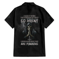 I Hate It When The Voices In My Head Skull Family Matching Short Sleeve Bodycon Dress and Hawaiian Shirt - Wonder Print Shop