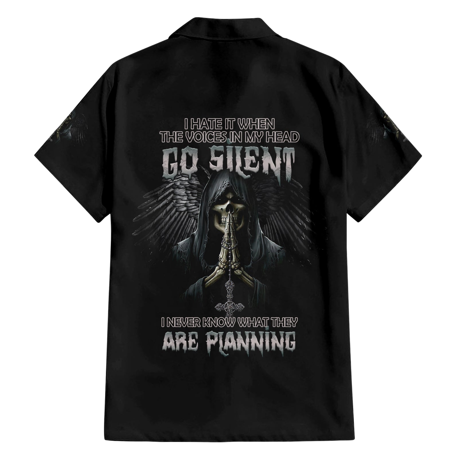 I Hate It When The Voices In My Head Skull Hawaiian Shirt - Wonder Print Shop