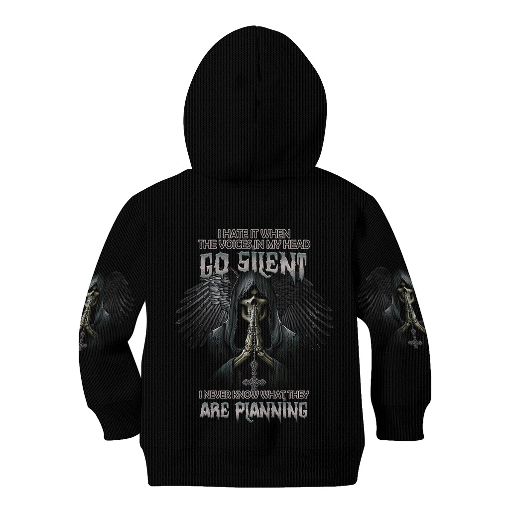 I Hate It When The Voices In My Head Skull Kid Hoodie - Wonder Print Shop