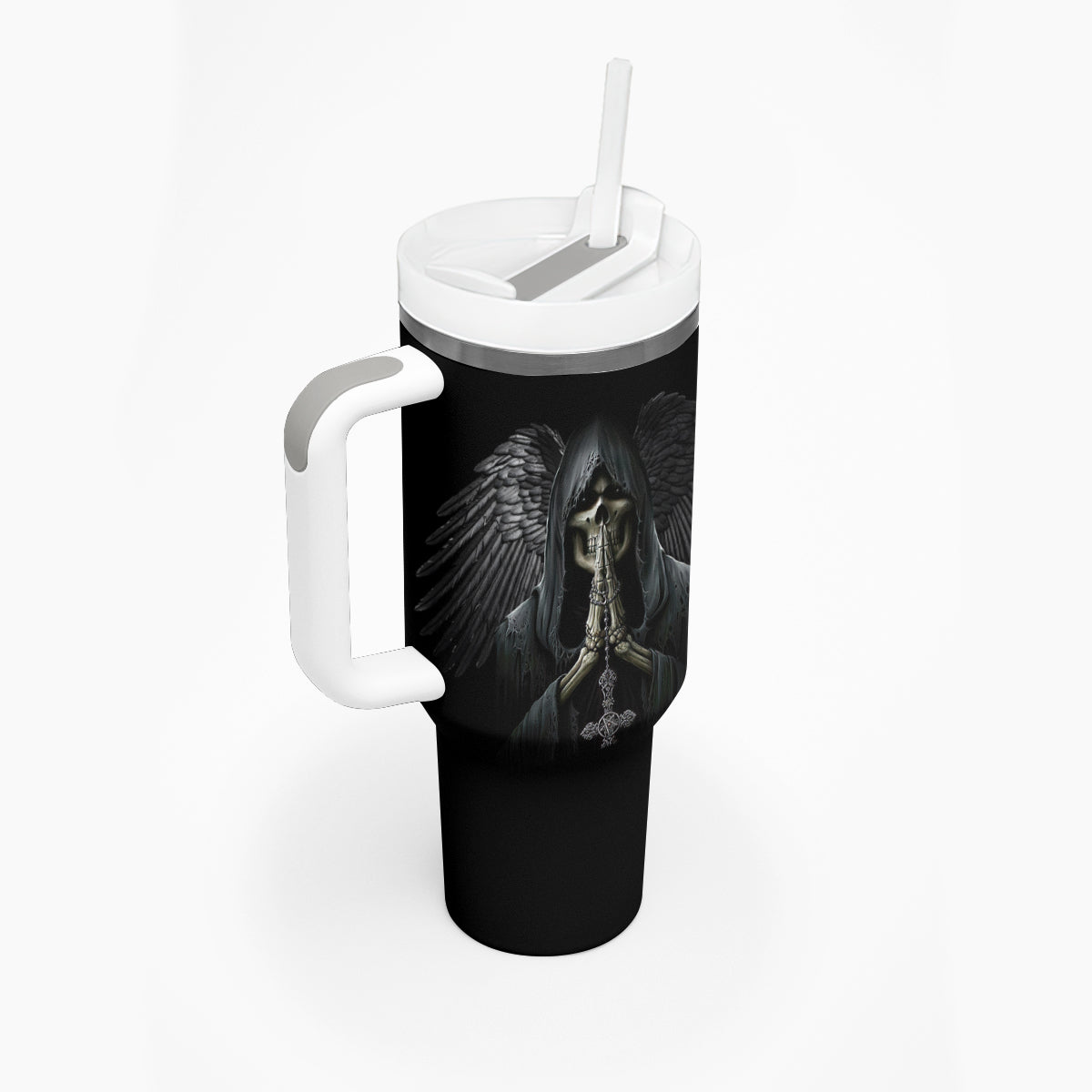 I Hate It When The Voices In My Head Skull Tumbler With Handle - Wonder Print Shop