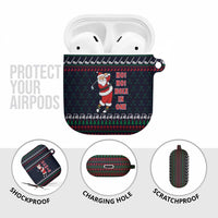 Santa Hole in One Christmas AirPods Case with Golf Clubs and Festive Pattern - Wonder Print Shop